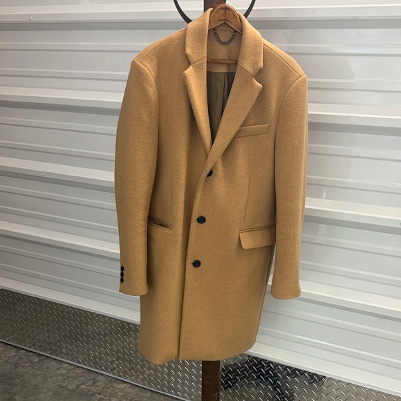 Topman Camel Over Coat - Picture 1 of 6